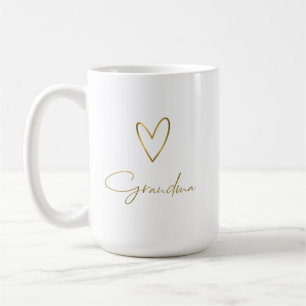 Grandma Mug with Gold Heart Design