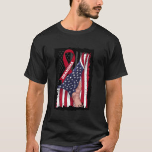 Grandma Multiple Myeloma Awareness Ribbon American T-Shirt