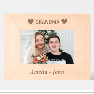 Grandma Name Personalised wooden picture frame 
