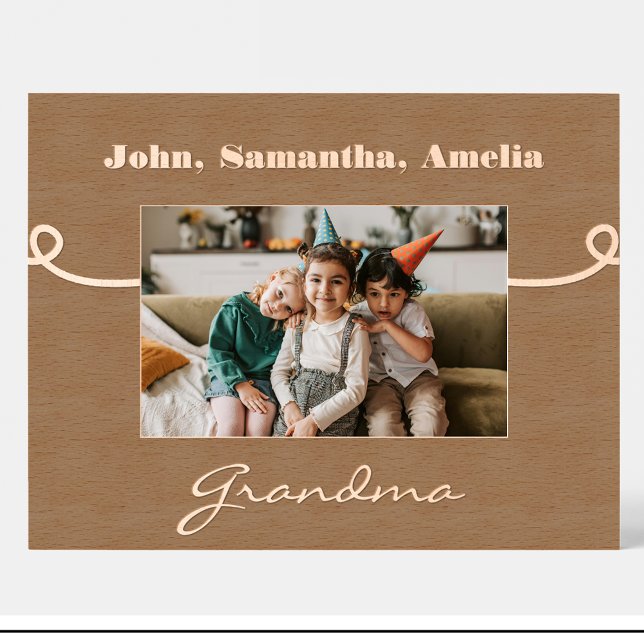 Grandma Name Personalised wooden picture frame (Creator Uploaded)