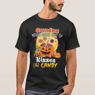 Grandma Never Runs Out Of Kisses Or Candy Hallowee T-Shirt