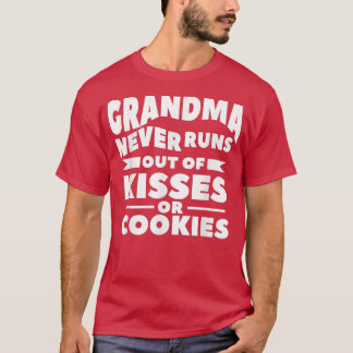 Grandma Never Runs Out Of Kisses Or Cookies Baking T-Shirt