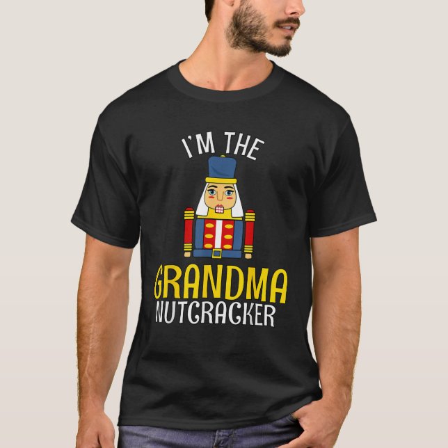 Grandma Nutcracker Costume Matching Family PJs Chr T-Shirt (Front)