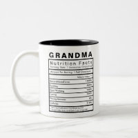 Grandma Nutrition Facts Statistics Funny