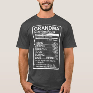 Grandma Nutrition Facts T-Shirt
