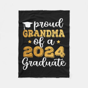 Grandma Of A 2024 Graduate Cl Of 2024 Graduation 2 Fleece Blanket