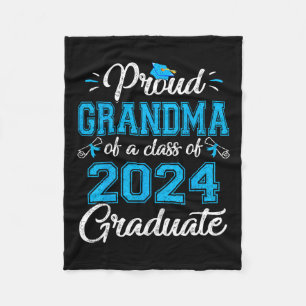 Grandma Of A Cl Of 2024 Graduate Senior 24 Fleece Blanket