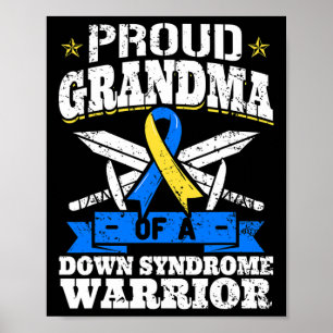 Grandma Of A Down Syndrome Warrior Down's Granny  Poster