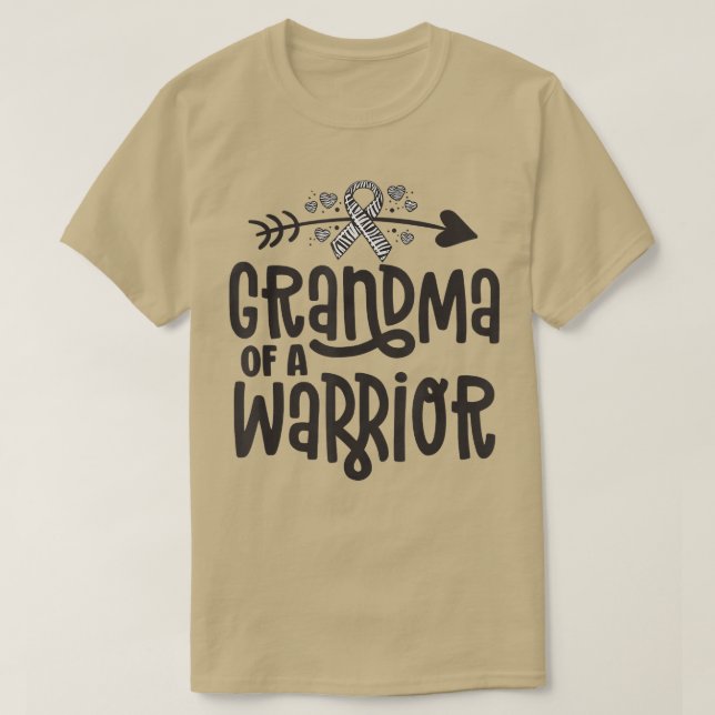 Grandma Of A Rare Disease Warrior Awareness Zebra  T-Shirt (Design Front)
