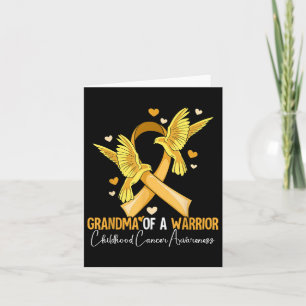Grandma Of A Warrior Childhood Cancer Awareness  Card