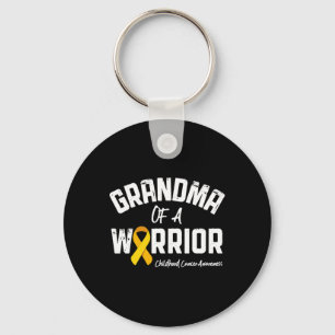 Grandma Of A Warrior Childhood Cancer Awareness Gi Key Ring