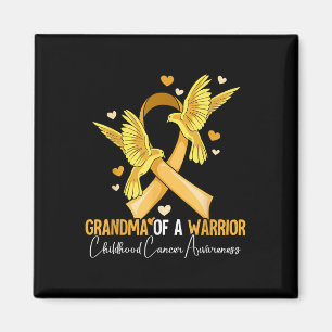 Grandma Of A Warrior Childhood Cancer Awareness  Magnet