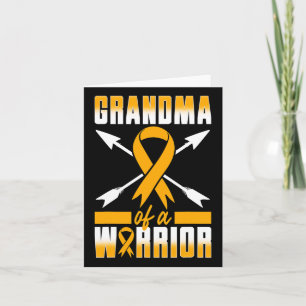 Grandma Of A Warrior Childhood Cancer Grandchildre Card