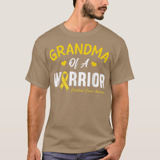 Grandma Of A Warrior Hero Childhood Cancer Awarene T-Shirt