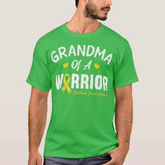 Grandma Of A Warrior Hero Childhood Cancer Awarene T-Shirt