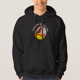 Grandma Of Ballers Baseball Softball Football Hoodie