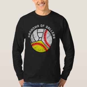 Grandma Of Ballers Baseball Softball Volleyball T-Shirt