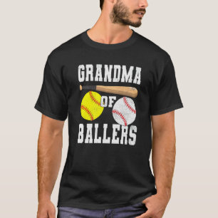 Grandma Of Ballers Grandma Of Baseball & Softball T-Shirt