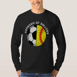 Grandma Of Ballers Soccer Softball Grandma T-Shirt