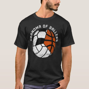 Grandma Of Ballers Volleyball Soccer Basketball T-Shirt