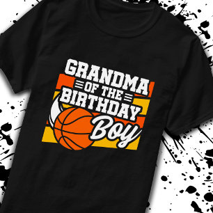 Grandma of Birthday Boy Basketball Grandmother T-Shirt