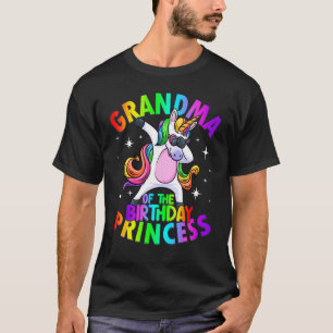 Grandma of Birthday Princess  Dabbing Unicorn Part T-Shirt