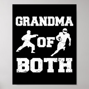 Grandma Of Both Funny Footll And Karate Grandma  Poster