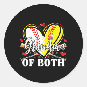 Grandma Of Both Sell Softll Grandma Mothers Day  Classic Round Sticker
