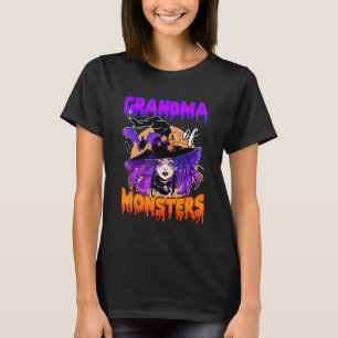 Grandma Of Monsters Witch Halloween Costume Grandm T-Shirt
