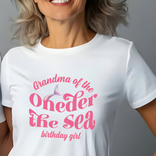 Grandma of Oneder The Sea Mermaid birthday girl T-Shirt