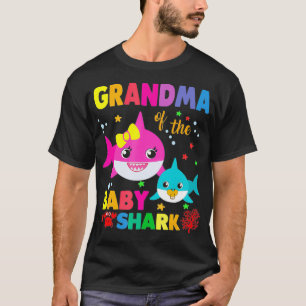 Grandma Of The Baby Shark Birthday Grandma Shark _ T-Shirt