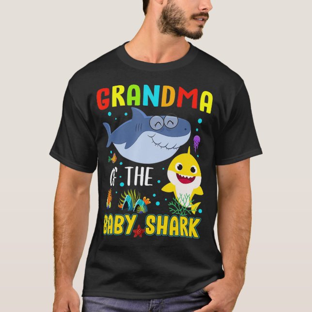 Grandma Of The Baby Shark  T-Shirt (Front)