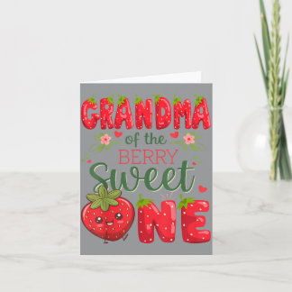 Grandma Of The Berry Sweet One 1st Birthday Card