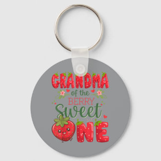 Grandma Of The Berry Sweet One 1st Birthday Key Ring