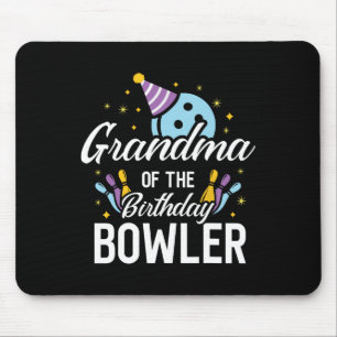 Grandma Of The Birthday Bowler Bowling Party Match Mouse Pad