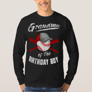 Grandma Of The Birthday Boy Baseball Bday Party Ce T-Shirt