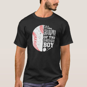 Grandma Of The Birthday Boy Baseball Themed Party T-Shirt