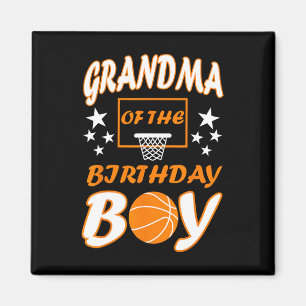 Grandma of The Birthday boy Basketball Lover Match Magnet