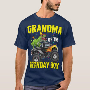 Grandma Of The Birthday Boy Dinosaurs T Rex Monste T-Shirt