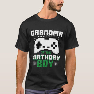 Grandma Of The Birthday Boy Family Matching Video T-Shirt