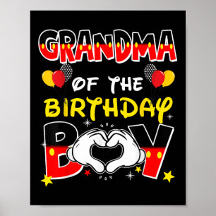 Grandma Of The Birthday Boy Family Party Decor Mat