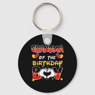 Grandma Of The Birthday Boy Family Party Decor Mat Key Ring