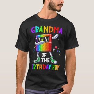Grandma Of The Birthday Boy Fidget Toy Pop It Birt T-Shirt