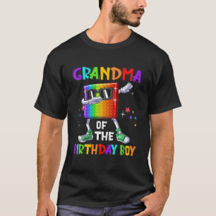 Grandma Of The Birthday Boy Fidget Toy Pop It Birt T-Shirt