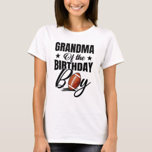 Grandma Of The Birthday Boy Football 1st Birthday T-Shirt