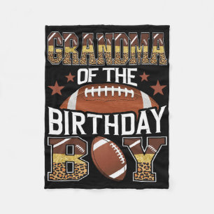 Grandma Of The Birthday Boy Football Baller Game D Fleece Blanket