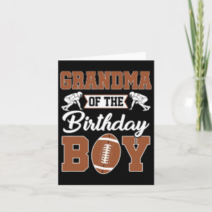 Grandma Of The Birthday Boy Football Party Family Card