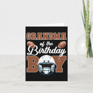 Grandma Of The Birthday Boy Football Party Family  Card