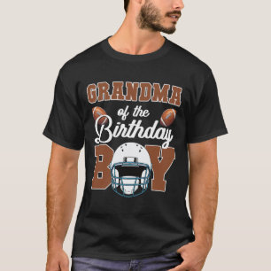 Grandma Of The Birthday Boy Football Party Family T-Shirt