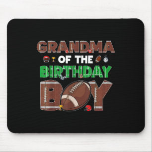 Grandma Of The Birthday Boy Football Player Family Mouse Pad